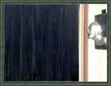 Hanging strips of fabric