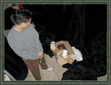 Victor pauses to assess the situation